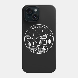 Brecon Beacons National Park Wales Emblem - Black Phone Case