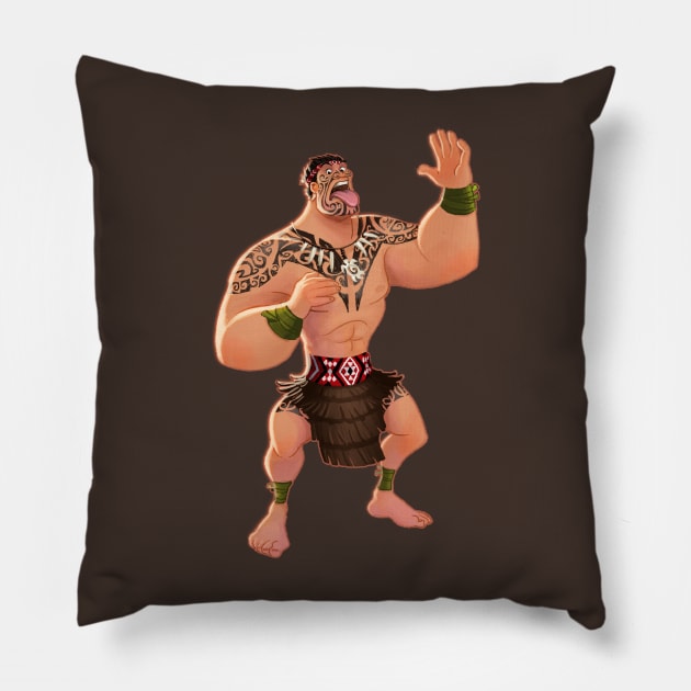 Maori Warrior Pillow by mdashow