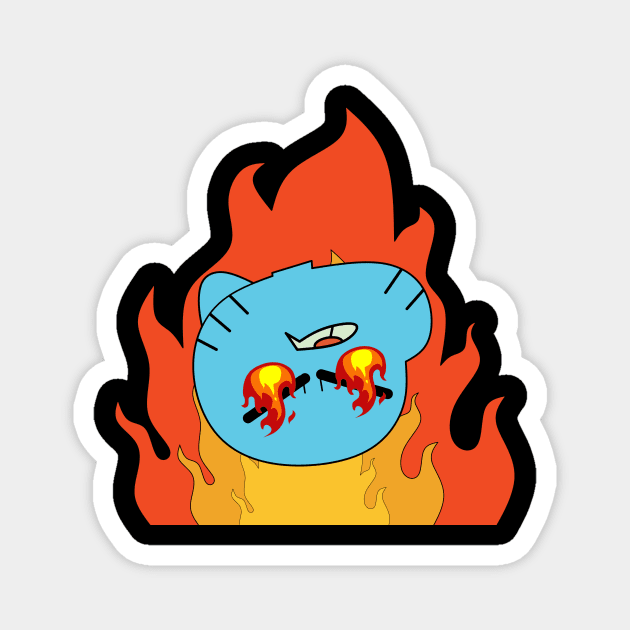 Angry Gumball Magnet by Vectraphix