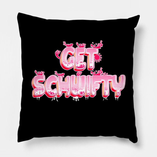 Get Schwifty Plumbus Style Paint Pillow by ThreadChef