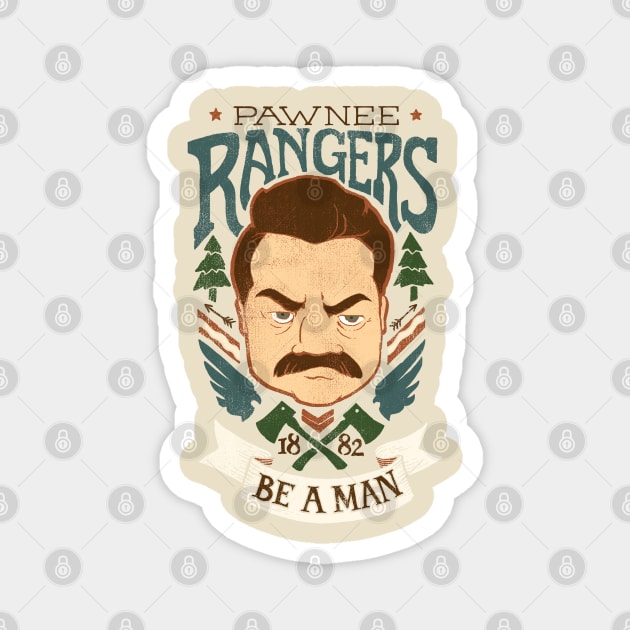 Pawnee Rangers Magnet by sketchboy01