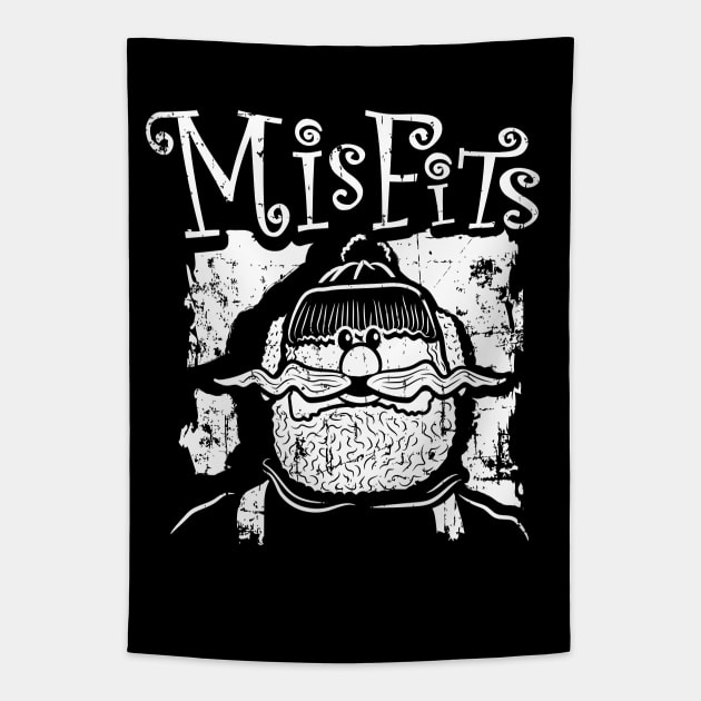 Misfits of Christmas Town: Yukon Cornelius (white print) Tapestry by SaltyCult