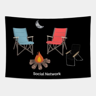 Social Network - Camping Tapestry