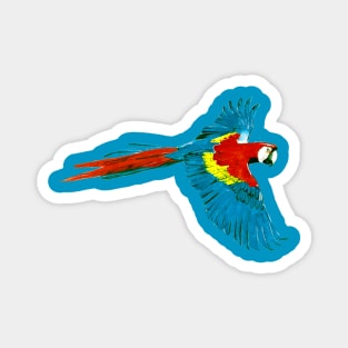 Watercolor Scarlet Macaw 1 Magnet