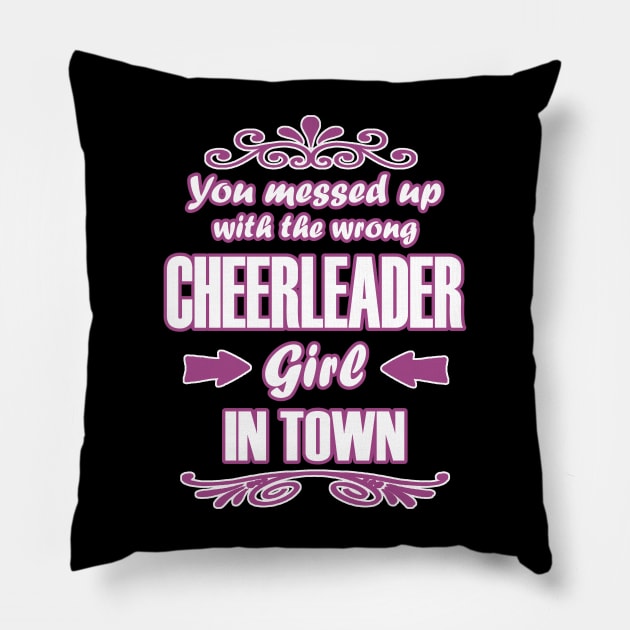 Cheerleading Base Pompoms Girls Women Team Pillow by FindYourFavouriteDesign