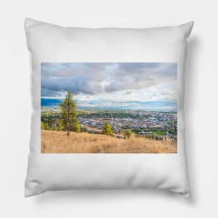 Kelowna, British Columbia, Canada Scenic City View Pillow