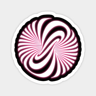 Glow Pink Neon Zebra Optical Illusion Hyper Loop Magnet
