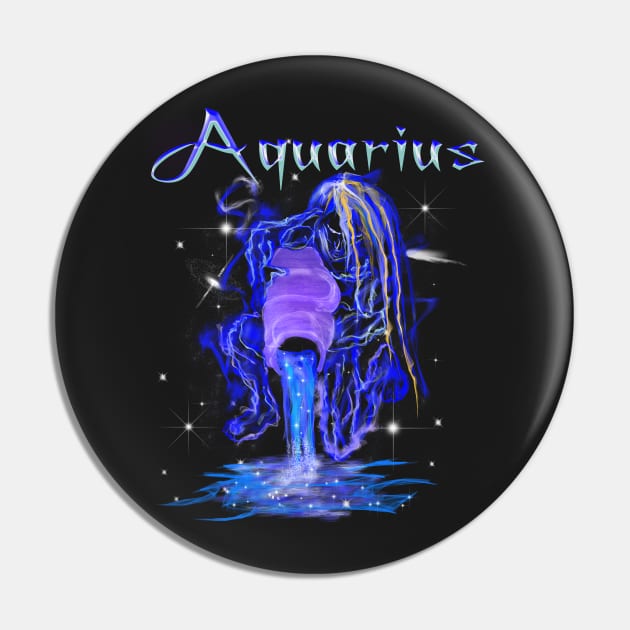 Aquarius Astrology Zodiac Constellation Art Design Pin by starchildsdesigns