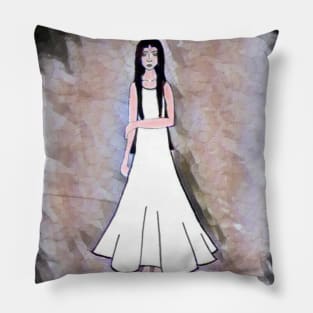Woman in White Pillow