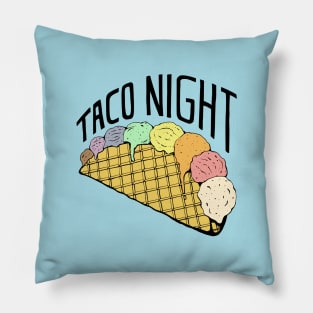 Rainbow Ice Cream Taco Night Pillow