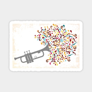 Retro stamp illustration with colorful music explosion Magnet