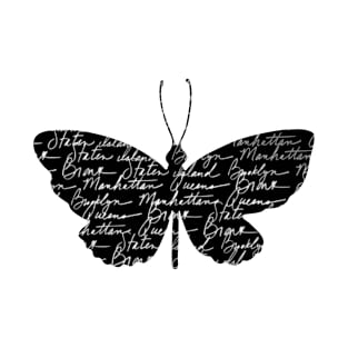 Text and Butterfly graphic T-Shirt