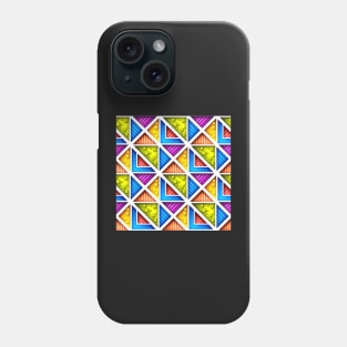 3d Geometric Pattern, Triangular Motifs Phone Case