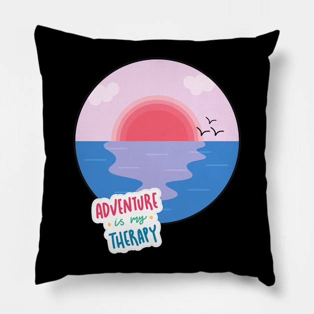 Travel addict love Explore the world summer design holidays vacation Pillow by BoogieCreates