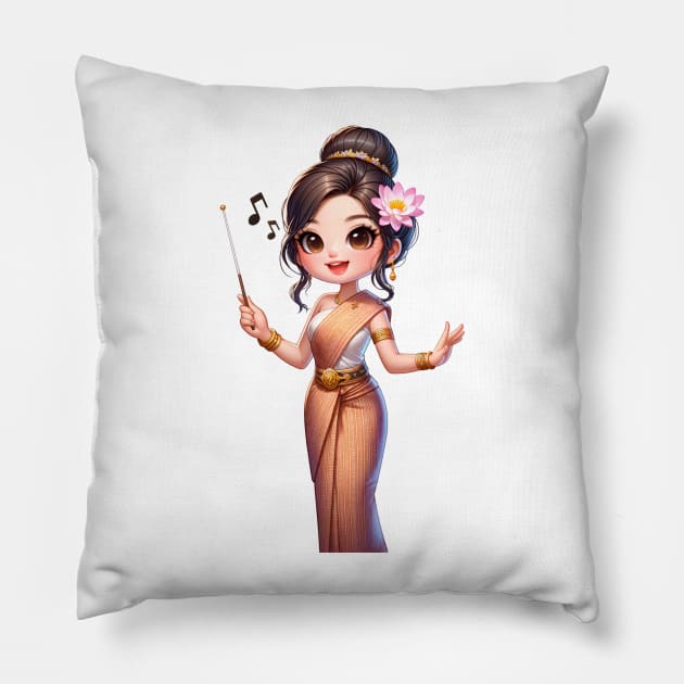 Khmer Music Teacher Pillow by KhmeRootz