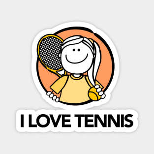 I Love Tennis Magnet