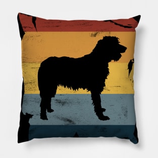 Irish Wolfhound Distressed Vintage Retro Silhouette Pillow