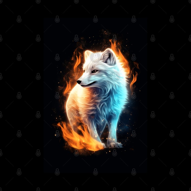 Fiery Arctic Fox by designs4days