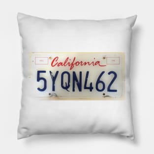 California licence Plate Pillow