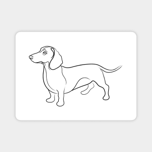 Dachshund Line Drawing Magnet