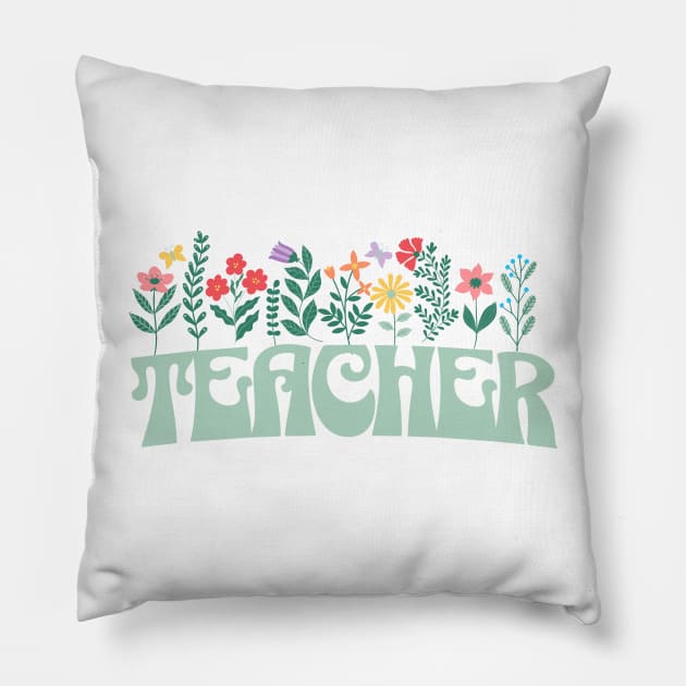 Cute Teacher Shirt Pillow by CreatingChaos