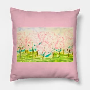 Pink garden 2 Pillow