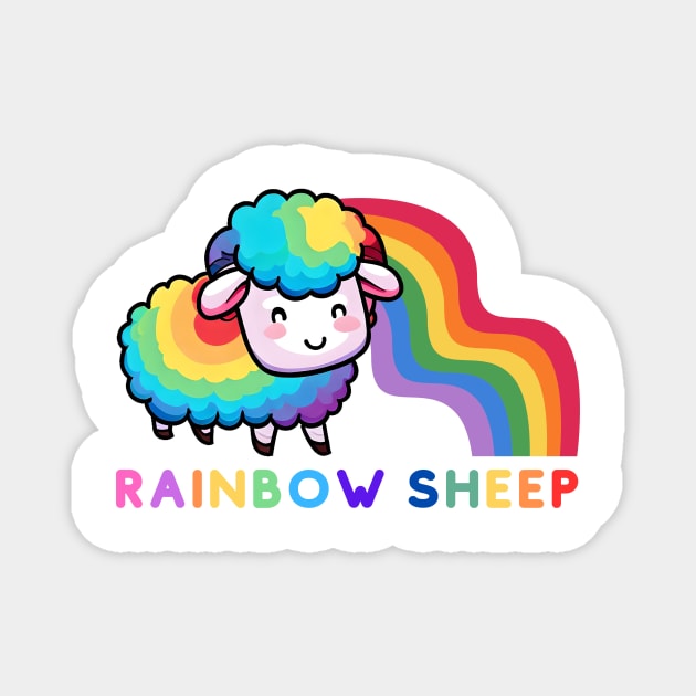 Cute Rainbow Sheep Magnet by little osaka shop