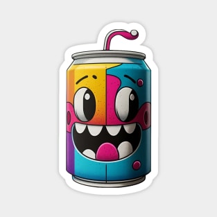 Trippy cartoon soda can Magnet