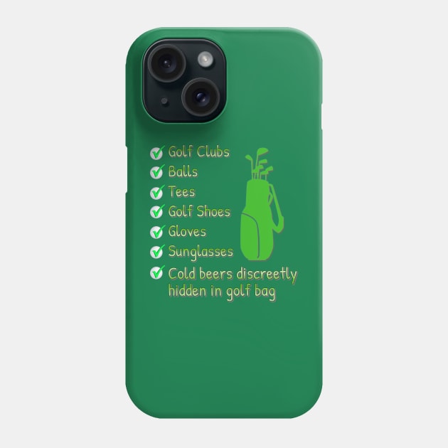 Golf Checklist Phone Case by ILLannoyed 
