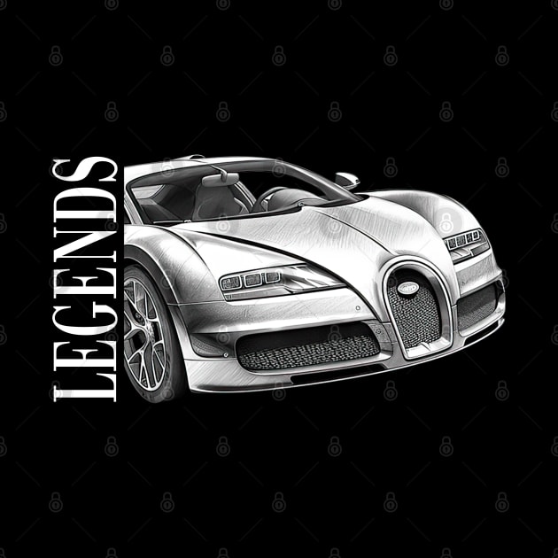 Bugatti Veyron (2005–2011) Vintage Car Awesome by Silly Picture