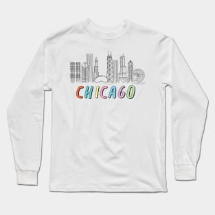 Teeshirtpalace Chicago Sky Long Sleeve Shirt