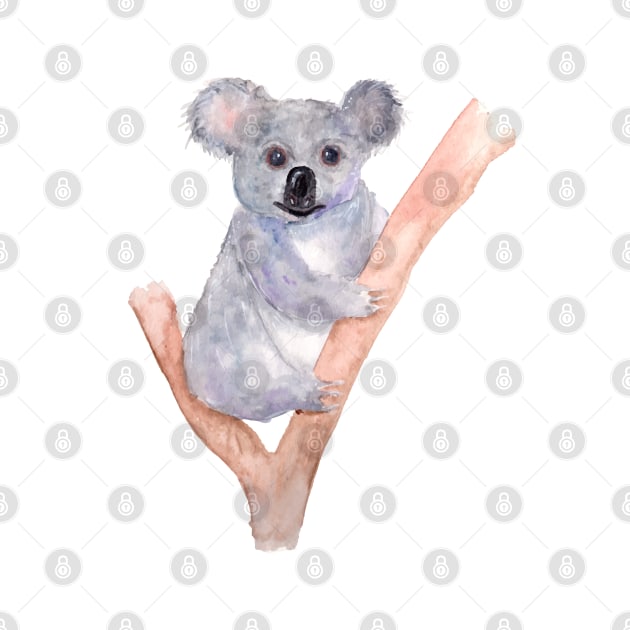 Watercolor Koala Bear by Harpleydesign