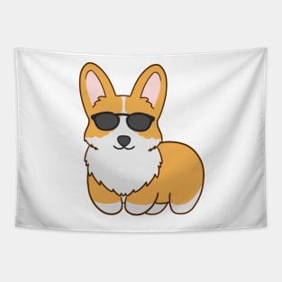 Corgi Dog wearing sunglasses Tapestry