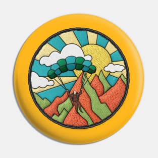 Skydiving Midlife Merit Badge Pin