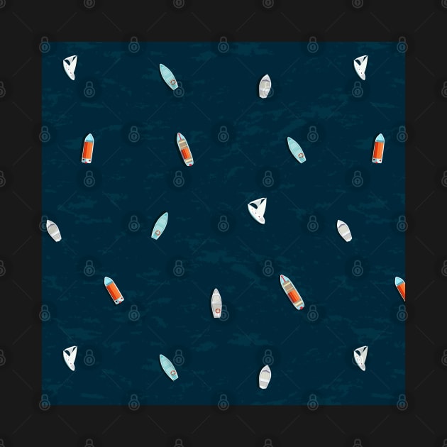 Small boats on the water. Aerial view pattern by Avisnanna