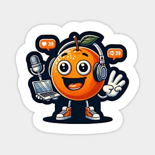 podcaster orange Magnet