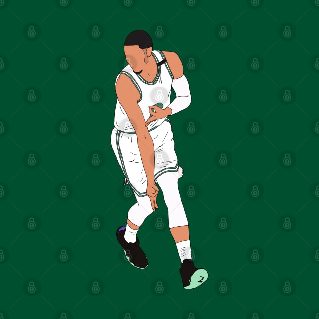 Jayson Tatum 3 Point Celebration by rattraptees