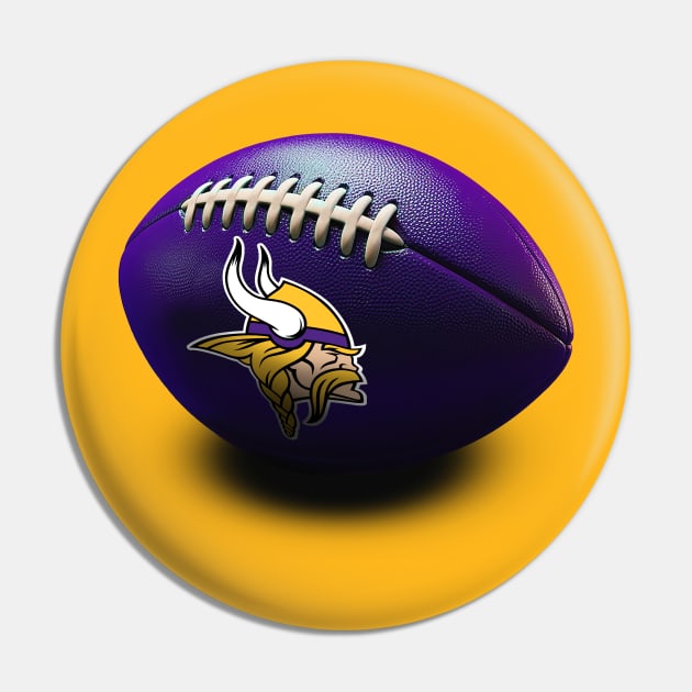 Vikings Football Pin by DavidLoblaw