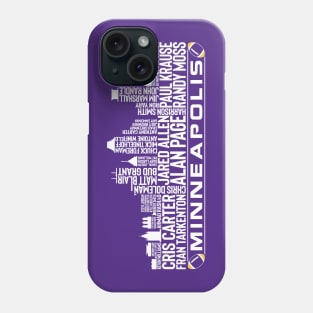 Minnesota Football Team All Time Legends, Minneapolis City Skyline Phone Case