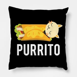 Cats Plus Burrito Is Purrito Obvs Gift Design Idea Pillow