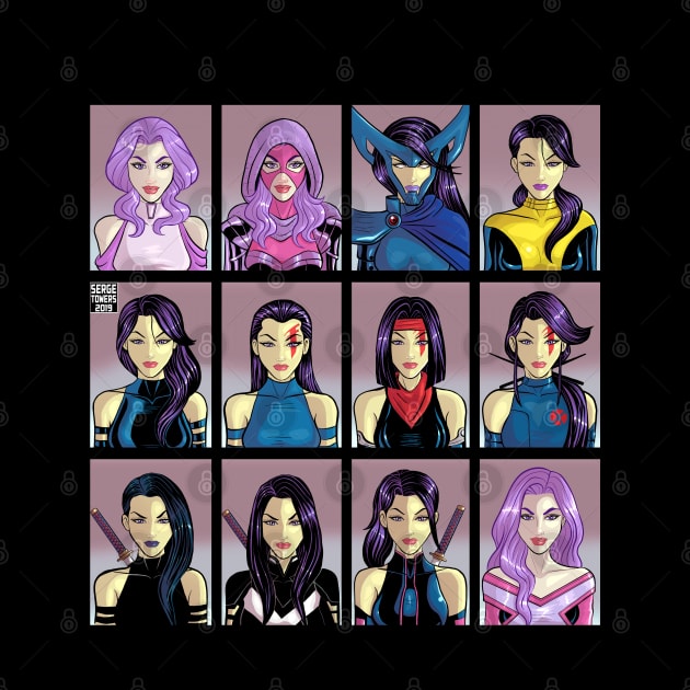 Psylocke Through The Ages! by sergetowers80