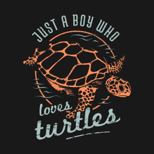 Turtle Conservation - Just A Boy Who Loves Turtles T-Shirt