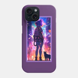 Anime Cute Cat Girl | Sci-Fi Manga Girl Anime Art Phone Case