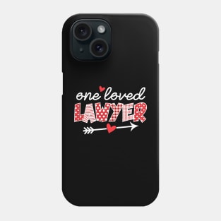 Lawyer Valentines Day T-Shirt - One Loved Lawyer Heart Phone Case