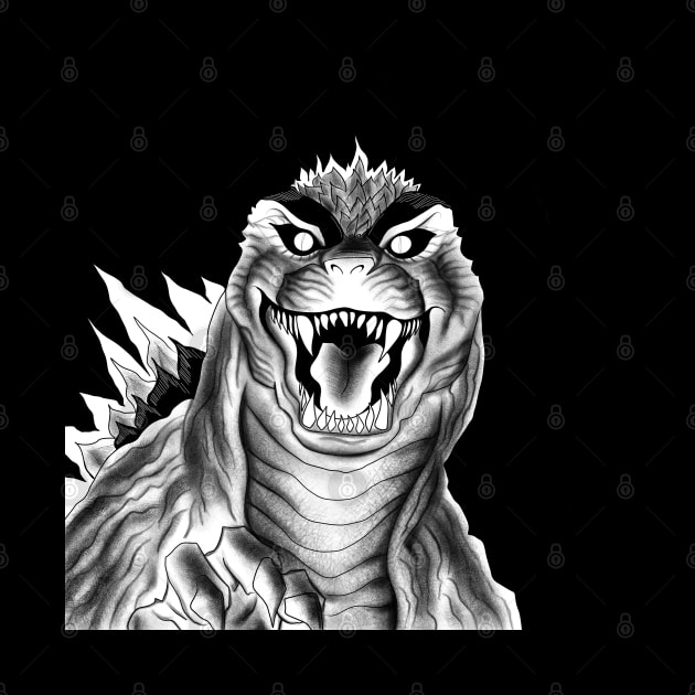 the king of the monsters, the godzilla in the dark by jorge_lebeau