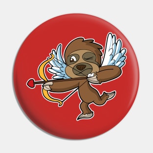 Cupid Sloth Valentine's Day Pin