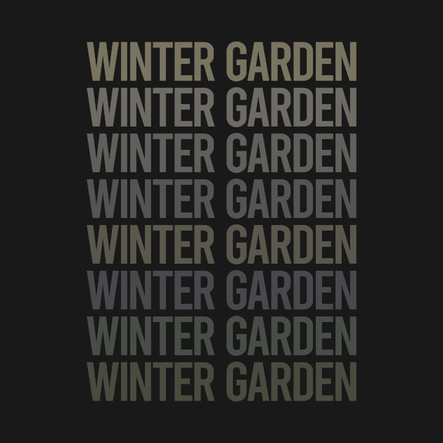 Gray Text Art Winter Garden by flaskoverhand