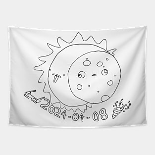 Total Solar Eclipse April 2024 Moon & Sun Tapestry