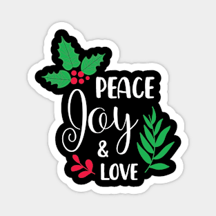 Peace Day and Love - Merry Christmas Gift Magnet