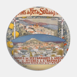 PLM Lignes de Meyrargues à Grasse Vintage Poster 1891 Pin